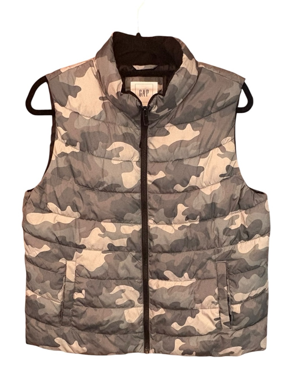 GAP ColdControl Camo Quilted Puffer Vest Men’s Large Water Resistant